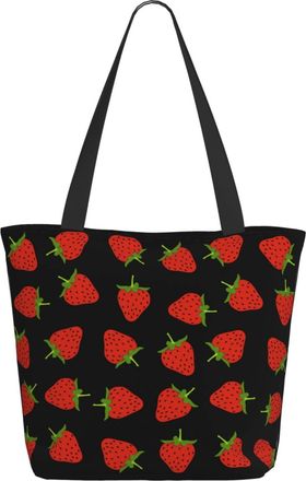 AOOEDM Red Strawberry Pattern Ladies Shopping Bag 13x11x7in.The Perfect ValentineS Day Gift.It Is The Best ValentineS Day Gift For Mom, Daughter, Wife,Etc