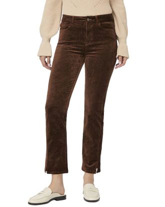 Paige Paige Cindy Twisted Seam Slit Chicory Coffee Jean