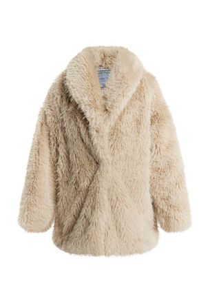 Dreimaster Dreimaster Jas van imitatiebont Dames Cr&egrave;mebeige