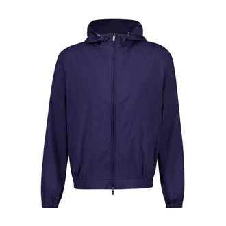 Fedeli Navy Blue Airstop Technical Jacket - male - Fedeli - Light Jackets - Blue - M - Jackets