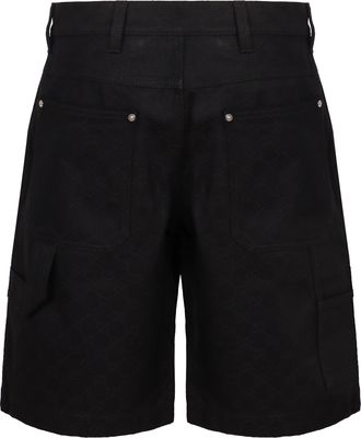 Gucci Mens Cotton Bermuda Shorts Black