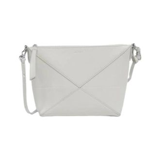 Loewe Pre-owned Cross Body Bags, female, White, Size: ONE SIZE Pre-owned Puzzle Fold Pouch Calf Shoulder Bag