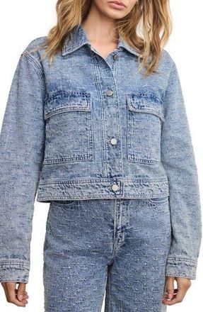 Good American Crystal Denim Jacket in Indigo1070 at Nordstrom Rack, Size X-Small