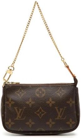 Louis Vuitton Pre-owned Mini Pochette Accessoires - Dames - Vintage Handtas - Bruin - ONE Size - Vintage