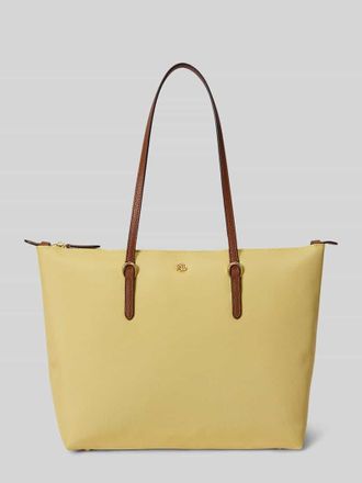 Lauren Ralph Lauren Henkeltasche mit Logo-Applikation in GELB, Gr&ouml;&szlig;e 1