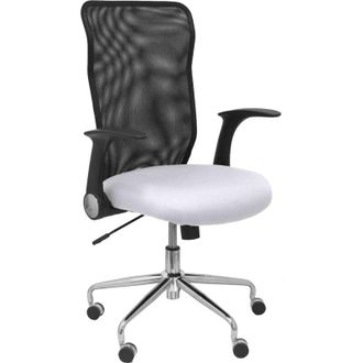 Piqueras y Crespo Silla Minaya Respaldo Malla Negro Asiento Bali Blanco