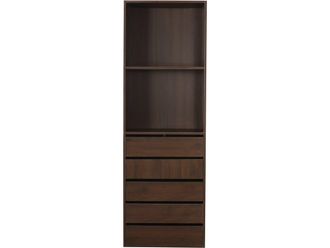 Habitat et Jardin Armario op&eacute;ra Con 5 Cajones Y 2 Estantes - 60 X 45 X 180 Cm - Marr&oacute;n