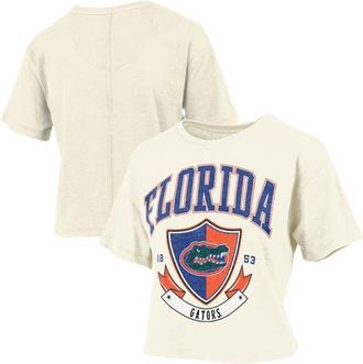 Pressbox Womens Pressbox Cream Florida Gators Buckler Vintage Cropped T-Shirt at Nordstrom, Size X-Large