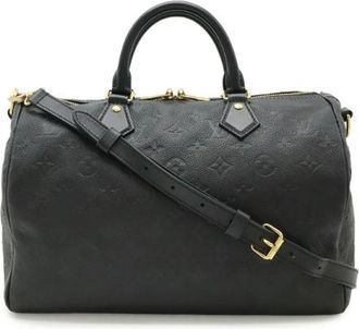 Louis Vuitton Pre-owned Monogram Empreinte Speedy Soft 30 Handbag - Dames - Vintage Handtas - Zwart - ONE Size - Leer - Vintage