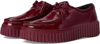 Clarks Torhill Bee Womens Shoes Burgundy Patent Leather : 7.5 B - Medium