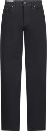 Pantaloni Torino Straight Fit Jeans, male, Black, W34, Stylish Jeans with Unique Application