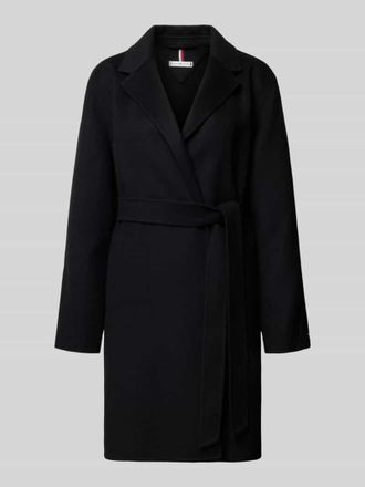 Tommy Hilfiger Regular Fit Mantel aus Woll-Mix in BLACK, Gr&ouml;&szlig;e 36