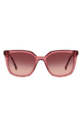 Carolina Herrera HER 0236/S 53mm Square Sunglasses in Burgundy Red Havana at Nordstrom Rack
