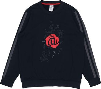 adidas Rose Crew Printing Fleece Lined Stay Warm Sports Round Neck Pullover Black GP4574