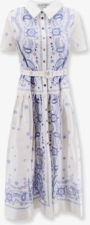 Self Portrait Vestito lungo in cotone con ricami in contrasto all-over - SELF PORTRAIT - gender_Woman