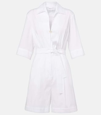 Max Mara Jumpsuit corta Canard in popeline di misto cotone