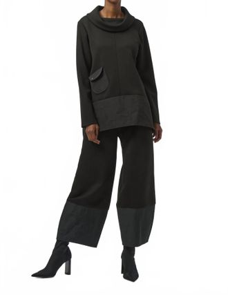 Joseph Ribkoff Scuba Jersey And Memory Trapeze Tunic In Black