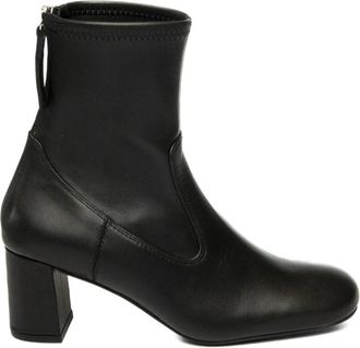 Unisa Marvy Enkellaars - Dames - Laarzen met Hak - Zwart - 40 EU - Leer - Schoenen