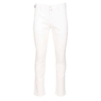 Jacob Cohen Bobby Slim Chino Trousers - male - Jacob Coh&euml;n - Slim-fit Trousers - White - W32 - Trousers