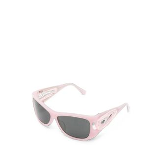 Yvmin Yvmin, Accessoires, Dames, Roze, ONE Size, Rechthoekige Zonnebril