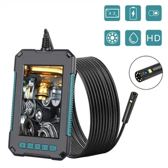 Elle Endoscopio Industrial, C&aacute;mara De Inspecci&oacute;n Endosc&oacute;pica De Doble Cabezal, Endoscopio Digital De Doble Lente Hd 1080p, Pantalla Lcd De 4,3 Pulgadas, Re