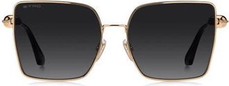 Etro 59mm Geometric Square Sunglasses in Rose Gold/Dark Grey Sf at Nordstrom