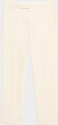 Ermenegildo Zegna Mens Oasi Lino Flat-Front Trousers