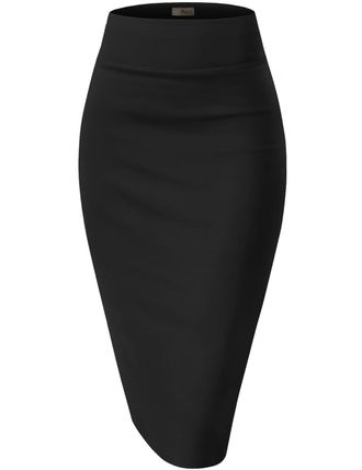 HyBrid & Company Womens Premium Stretch Office Pencil Skirt KSK45002X 1073T Black 5X