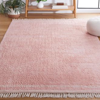 Safavieh Easy Care Hand Made Area Rug, Pink / Ivory Solid / Tonal Style Non Shedding