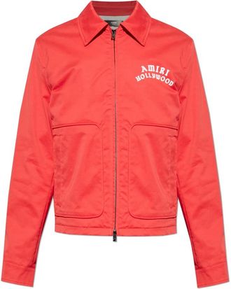 Amiri Jas met logo - Heren - Zomerjassen - Rood - L - Katoen - Jassen
