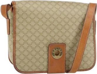 Celine Pre-owned Cross Body Bags, female, Beige, Size: ONE SIZE Pre-owned Canvas Cross Body Bag
