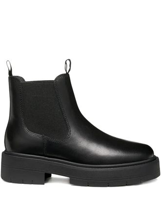 Geox leather boots - women - Calf Leather/Calf Leather/Fabric/Rubber - 36 - Black