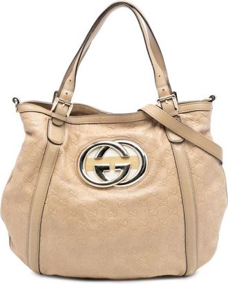 Gucci Pre-owned Gucci Medium Guccissima Web Britt Satchel Ladies 162886 212792