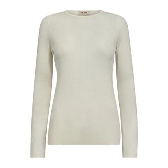 Mos Mosh Gebreide kleding - Dames - Ronde hals truien - Beige - S - Truien & Vesten