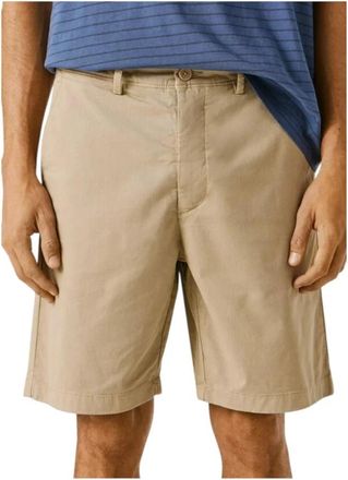 Pepe Jeans London Casual Shorts - Heren - Korte Broeken - Beige - W29 - Katoen - Korte Broeken