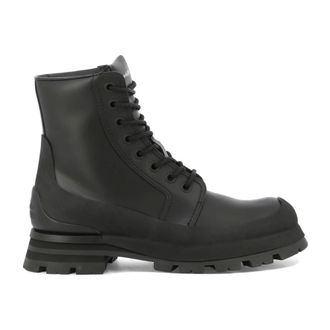 Alexander McQueen Lace-up Boots, male, Black, 8 UK, Wander Ankle Boots
