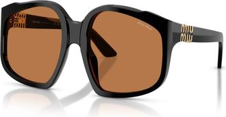Miu Miu MU A07S Zonnebril - Dames - Zonnebrillen - Zwart - 59 MM - Accessoires