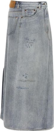 Maison Margiela asymmetric denim skirt - Blue