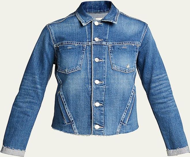 Janelle Slim Raw-Edge Jacket