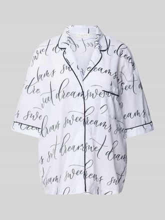Christian Berg Pyjama-Oberteil mit Reverskragen in Weiss, Gr&ouml;&szlig;e S