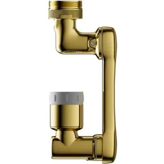 OEM Extensi&oacute;n Para Grifo, Aireador Giratorio De 1080&deg;, Ca&ntilde;o Mezclador De 2 Boquillas, Aireador Universal Para Grifos De Cocina Y Ba&ntilde;o (dorado) - Crezuo