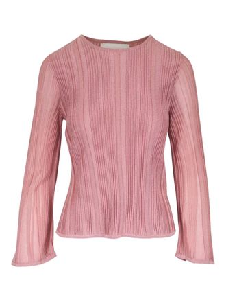 Zimmermann pliss&eacute; top - women - Viscose/Metallic Fibre - L - Pink