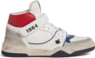 Dsquared2 Sneakers alte Spiker con effetto vissuto - Bianco