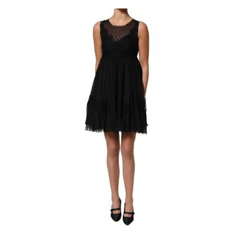 Dolce & Gabbana Short Sleeveless Lace Dress - female - Dolce & Gabbana - Short Dresses - Black - 2XS - Dresses