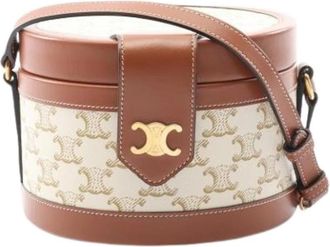 Celine Pre-owned Cross Body Bags, female, White, Size: ONE SIZE Pre-owned Canvas Cross Body Bag