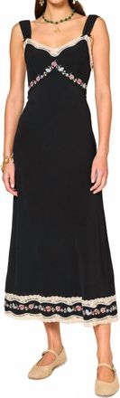 Rixo Lucie Midi Dress In Black