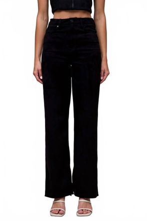Hidden Jeans Womens Ella Suede Straight Pants In Black