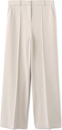 Mango Pleated Straight Leg Pants in Ivory White at Nordstrom, Size 4