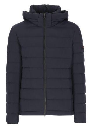 Peuterey Blue Boggs Hooded Quilted Down Jacket