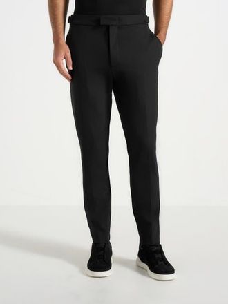 Mani&egrave;re De Voir Aiden Slim Fit Stretch Trousers in Black at Nordstrom, Size 32
